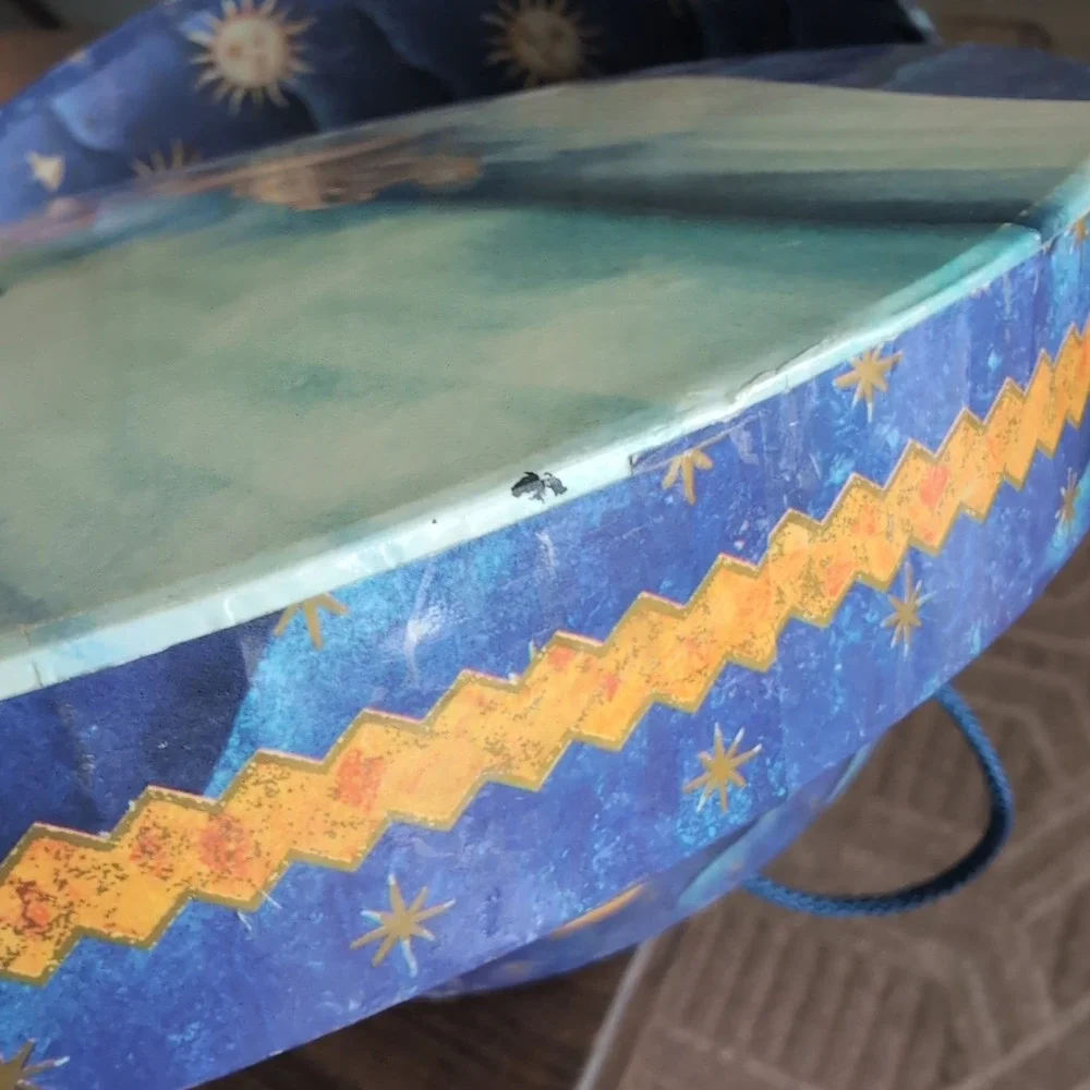 Vintage Celestial Hat Box Angel Sun Moon 90s Whimsigoth Storage Y2K Tri Coastal‎